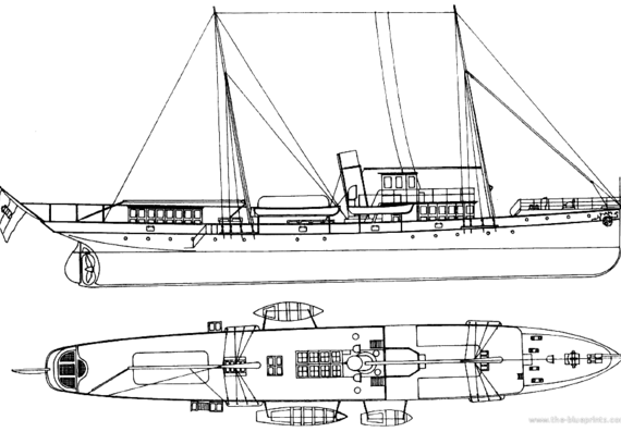 Корабль SMS Dalmat [Yacht] (1914) - чертежи, габариты, рисунки